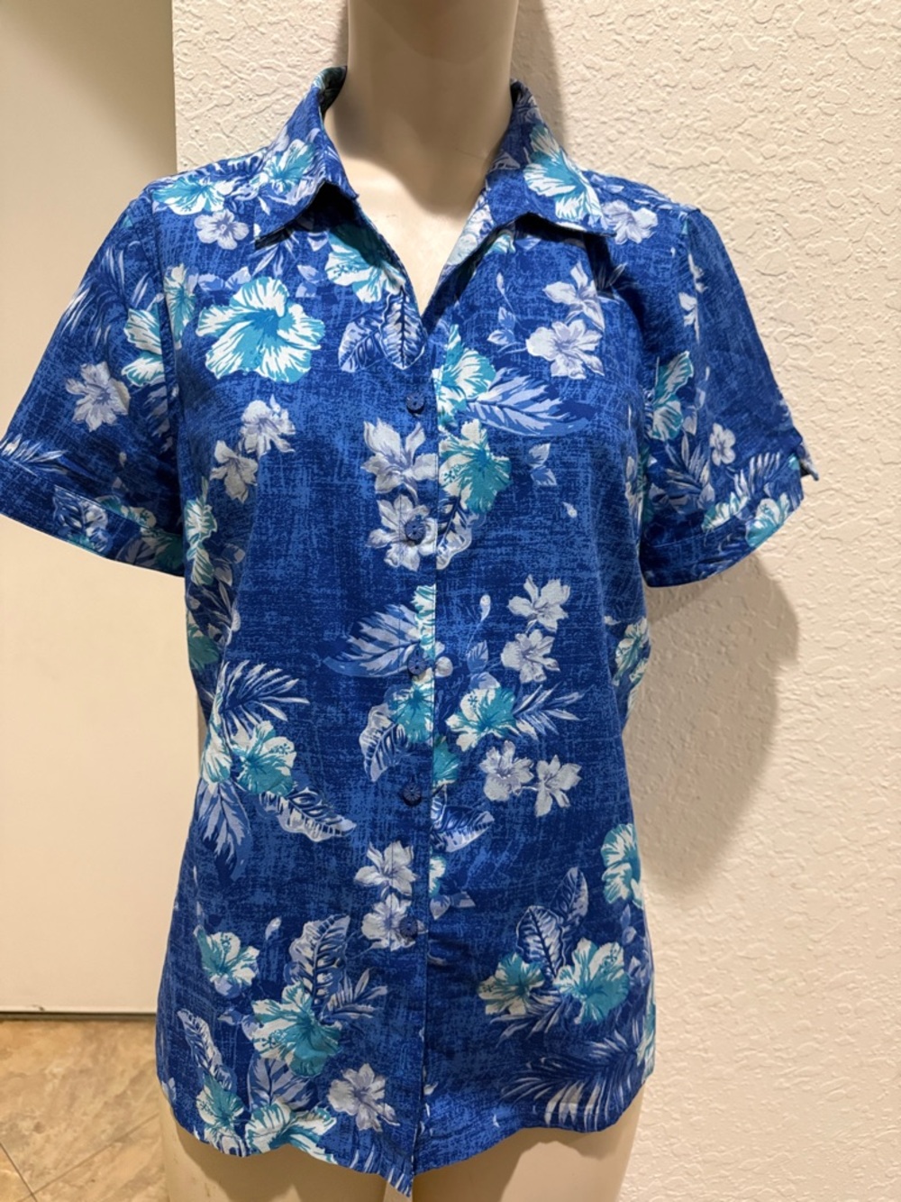 breckenridge Blue Floral Button-Down Shirt